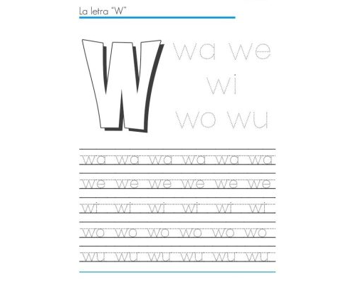 Fichas de la W para imprimir 2