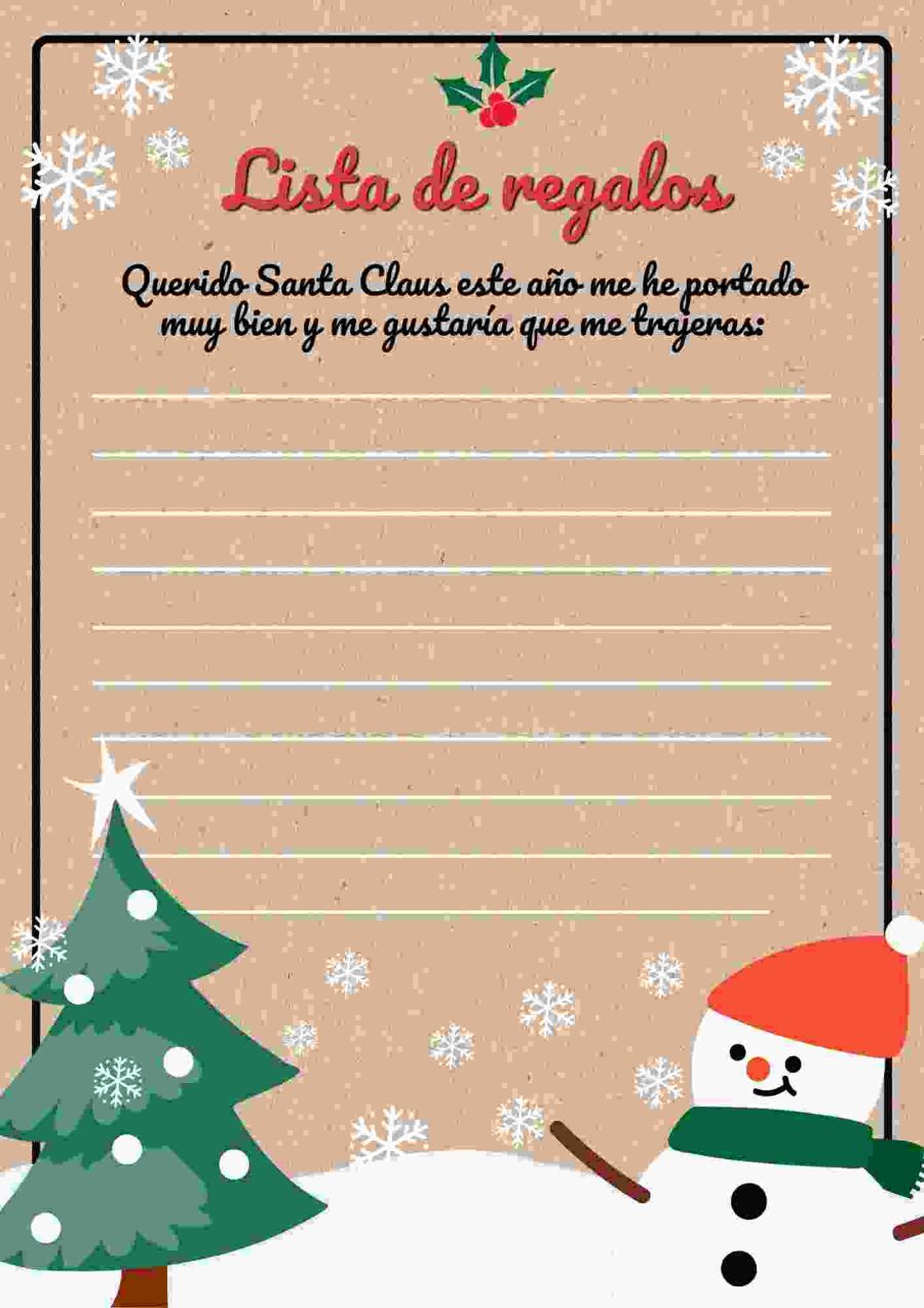 Fichas de navidad para Papá Noel 3