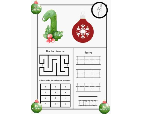 Fichas de navidad para matemáticas 2