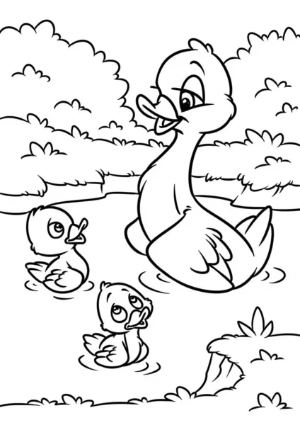 Fichas de patos para colorear 1