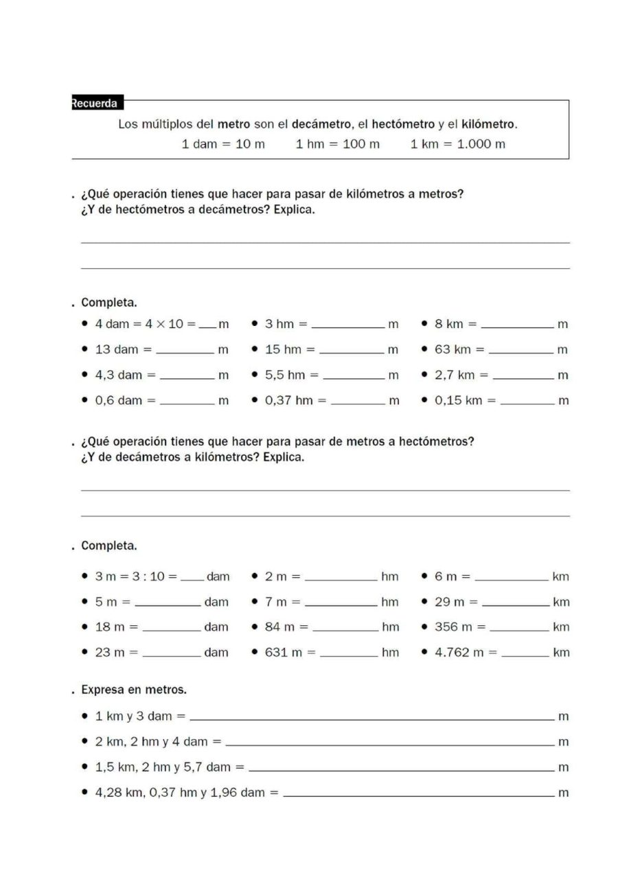 Fichas de repaso 5 primaria de actividades para el repaso de operaciones 2