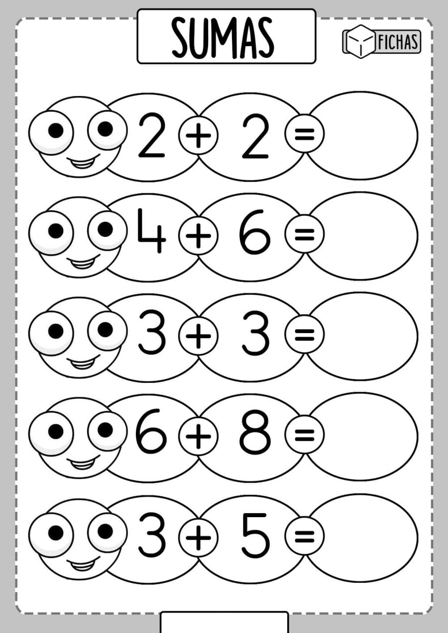 Fichas de sumar para desarrollar el razonamiento lógico 2