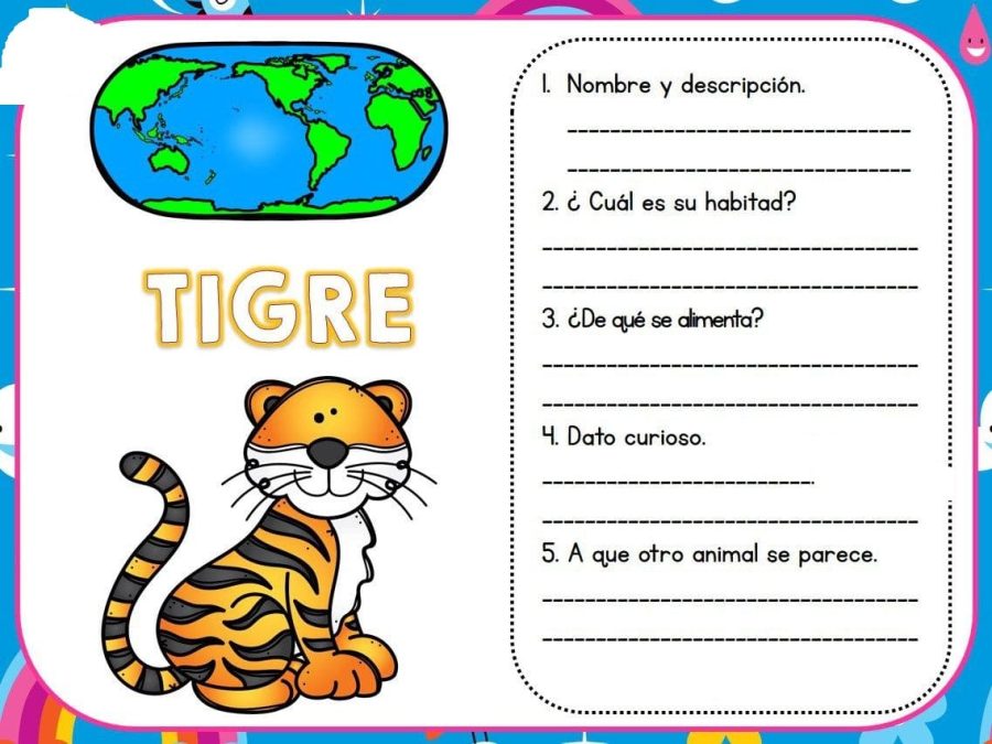 Fichas de tigres para estudiar 1