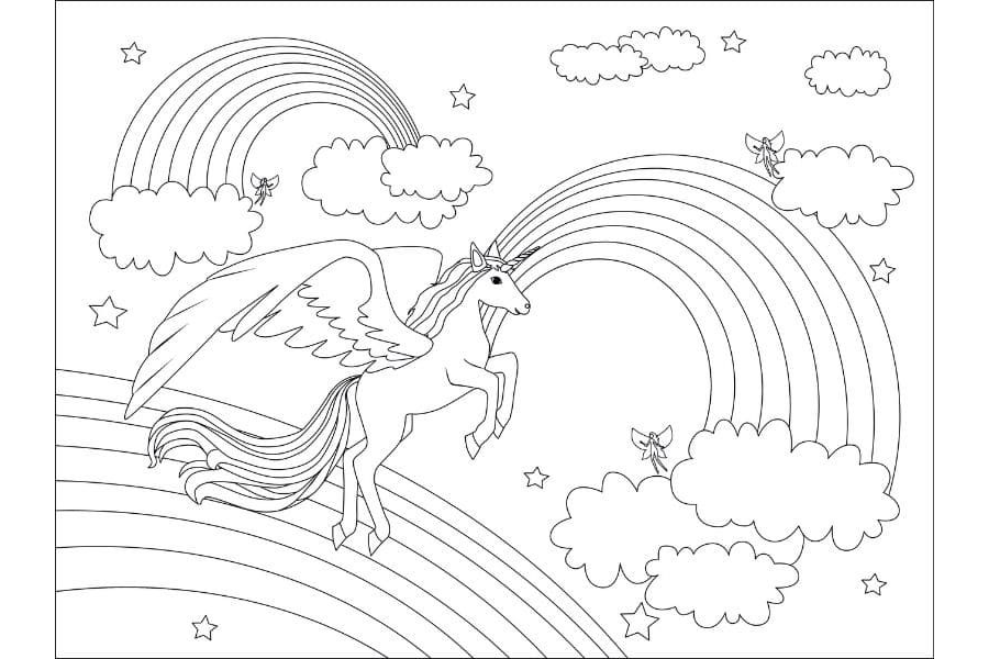 Fichas de unicornios para colorear 1