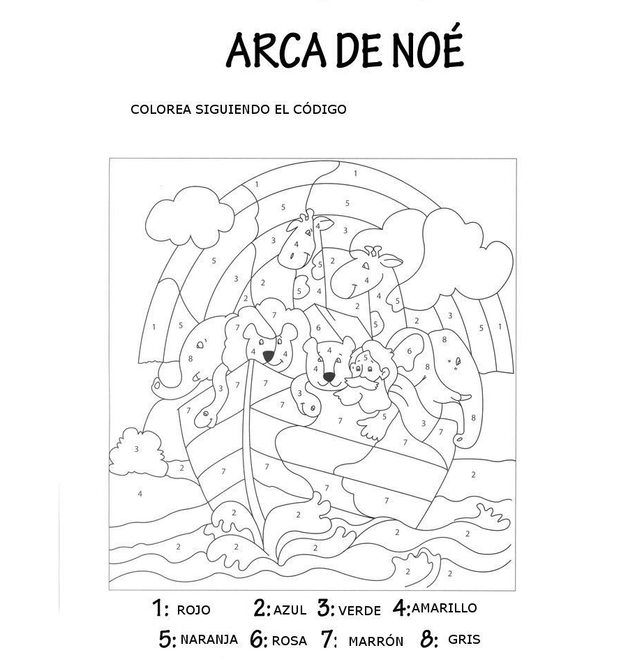 Fichas del arca de Noé para imprimir 1