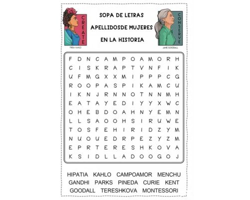 Fichas del dia de la mujer sopa de letras (3)