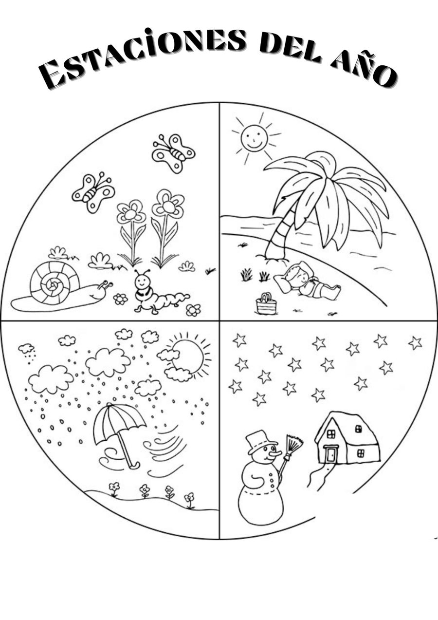 Fichas Estaciones del Año para Imprimir 1
