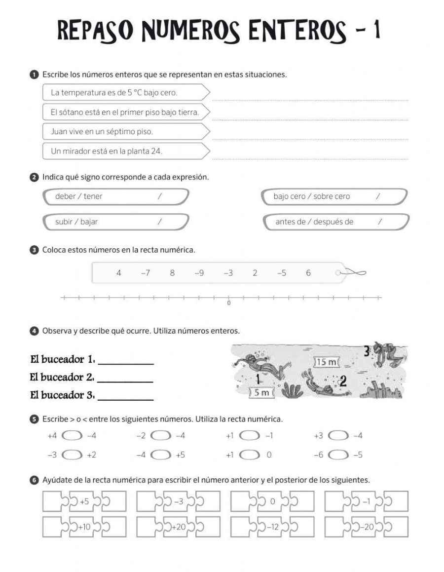 Hojas de ejercicios disponibles y recomendadas 1