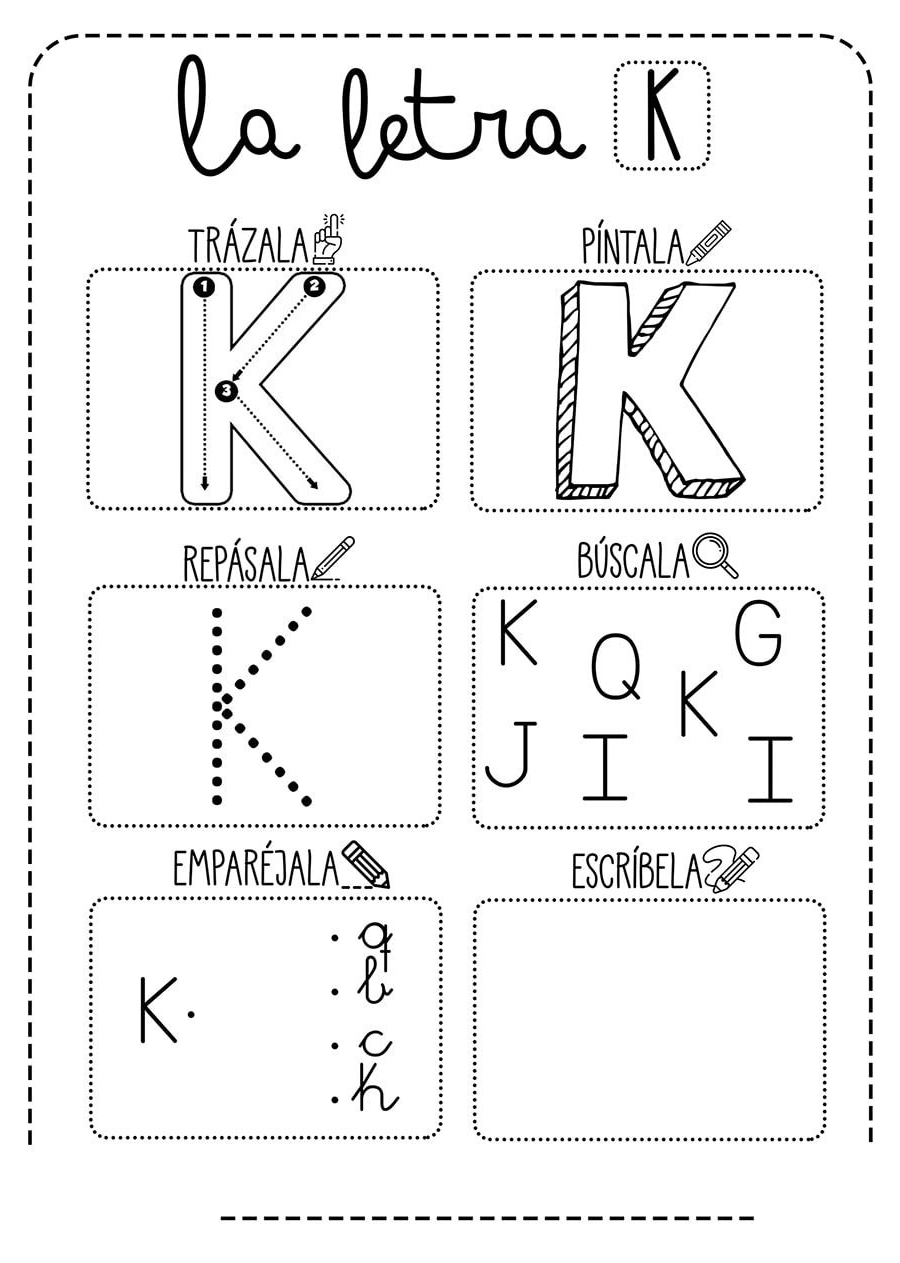 Fichas de la K mayúscula 3