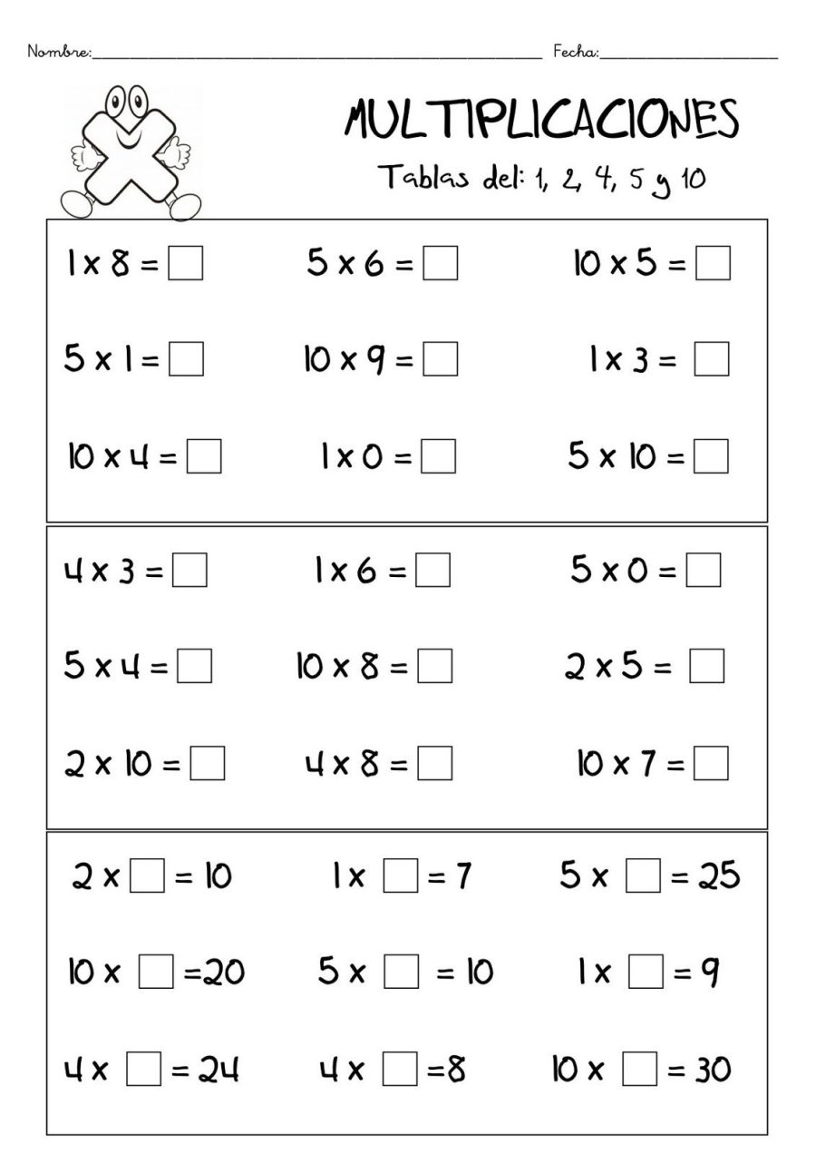 Multiplicaciones y divisiones 1