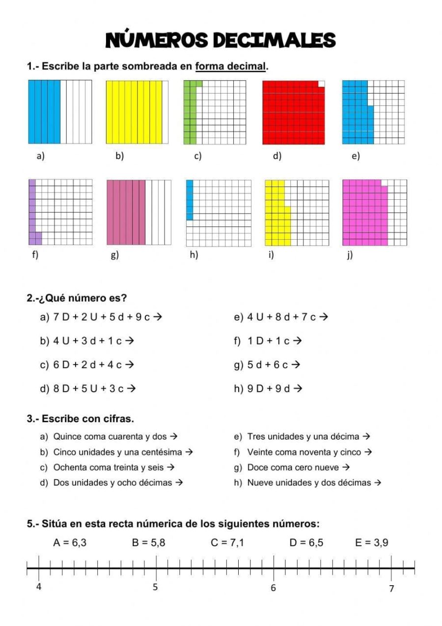 Números naturales y números decimales 2