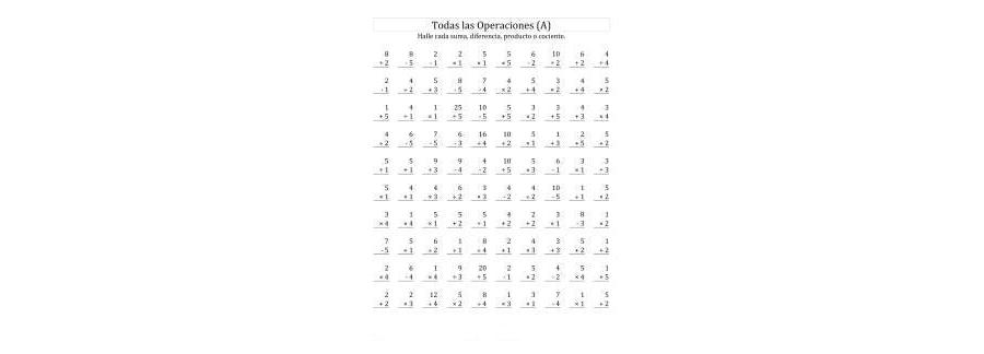 Operaciones básicas adición y sustracción 3