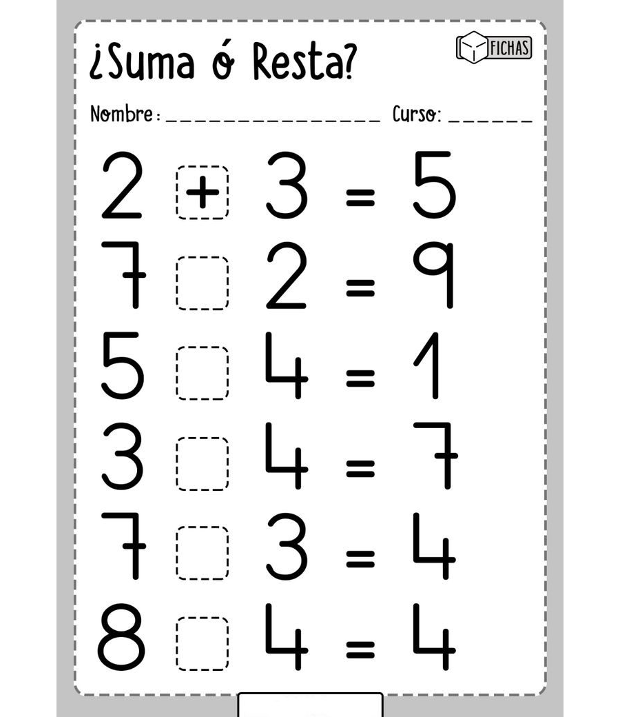 Sumas y restas 1