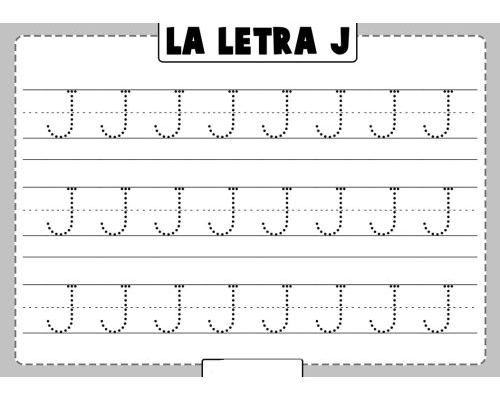 Fichas de la J para imprimir 1