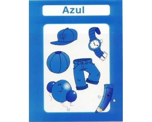 Fichas de color azul para primaria 3