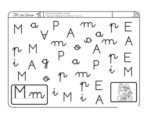 Fichas de la M para imprimir 3