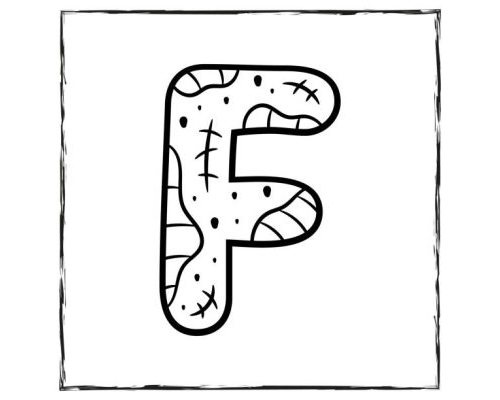 Fichas de la F para colorear 1