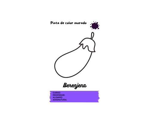 Fichas de color morado para colorear 3