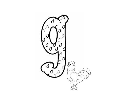 Fichas de la G para colorear 1