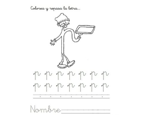 fichas de la p minúscula 3