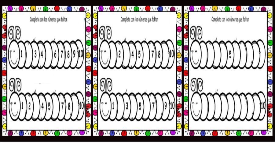 Fichas de gusanos para imprimir 2