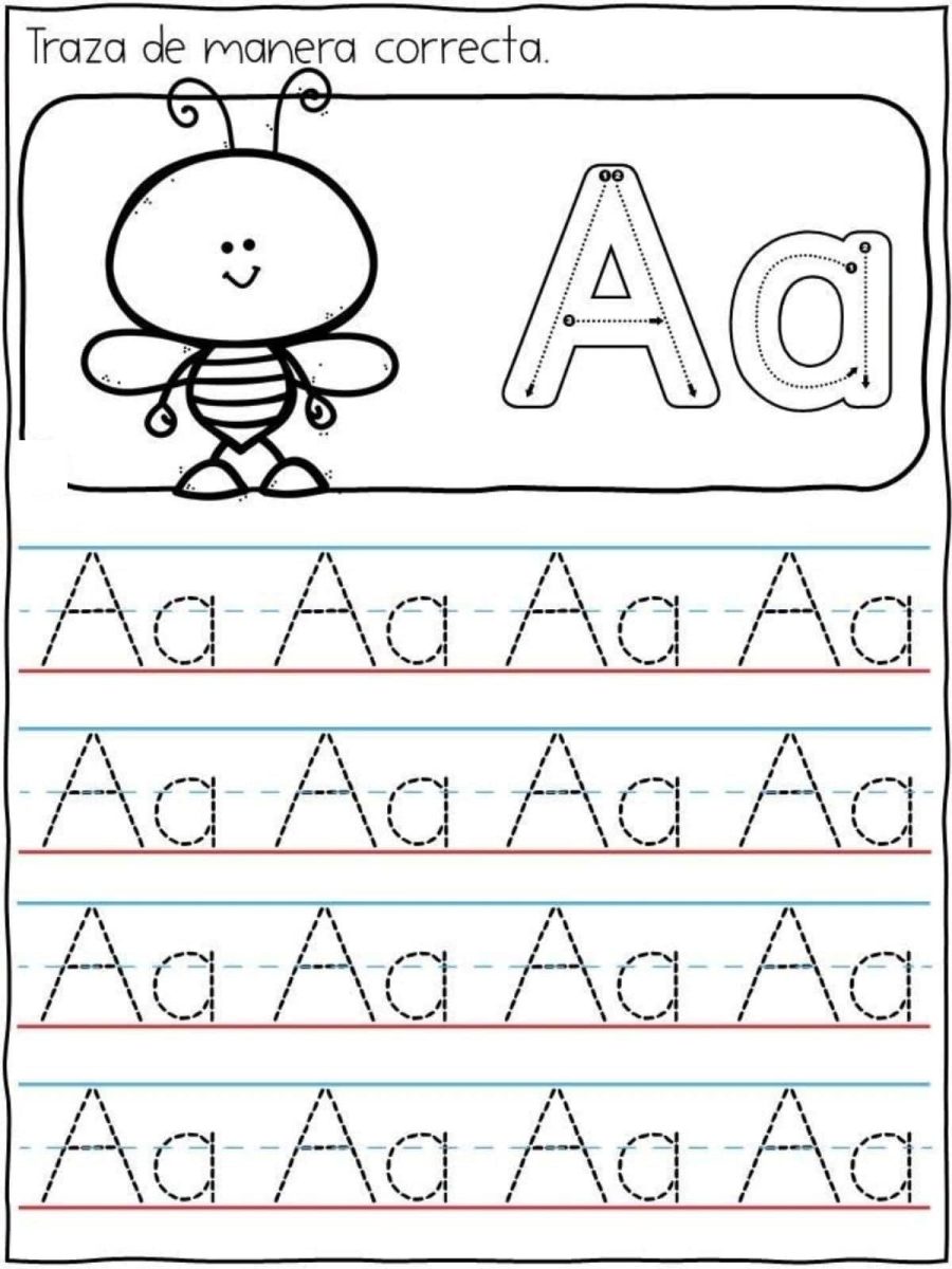 Fichas de la A para imprimir 2