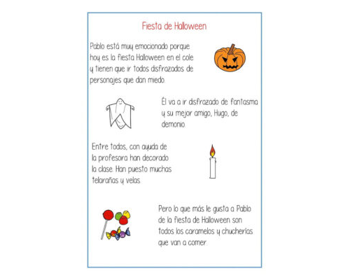 ficha halloween comprensión lectora 2