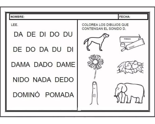 Fichas de la D mayúscula 3