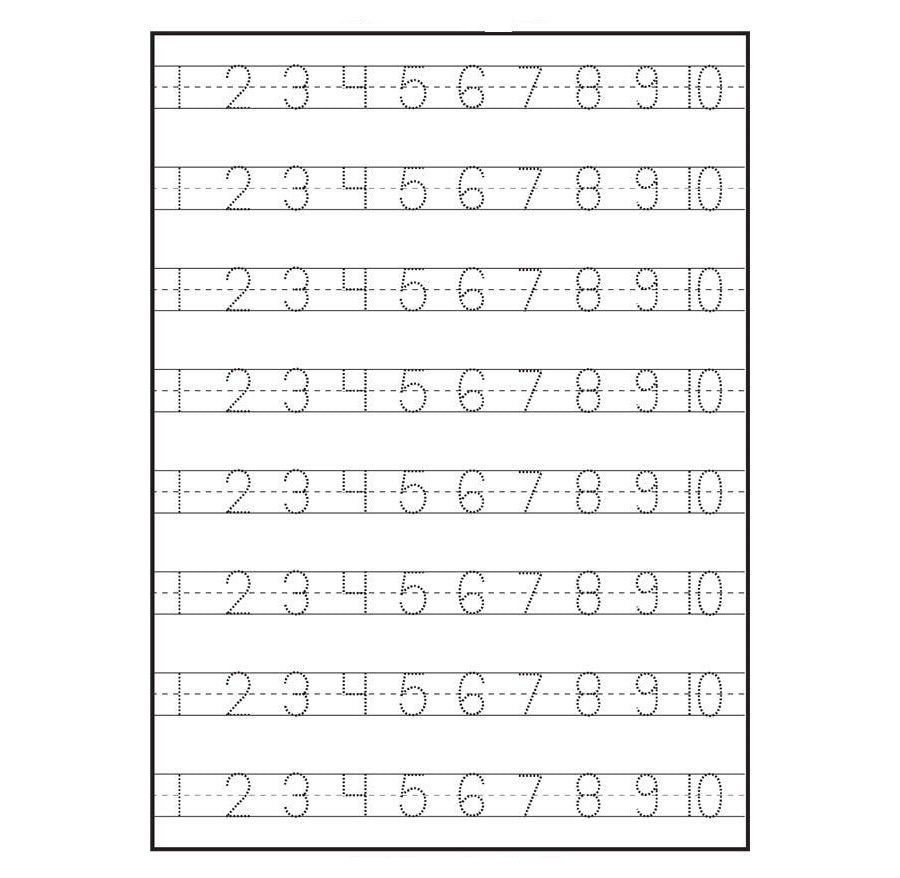 Practicar la escritura de los números 3