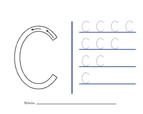 Fichas de la C mayúscula 1