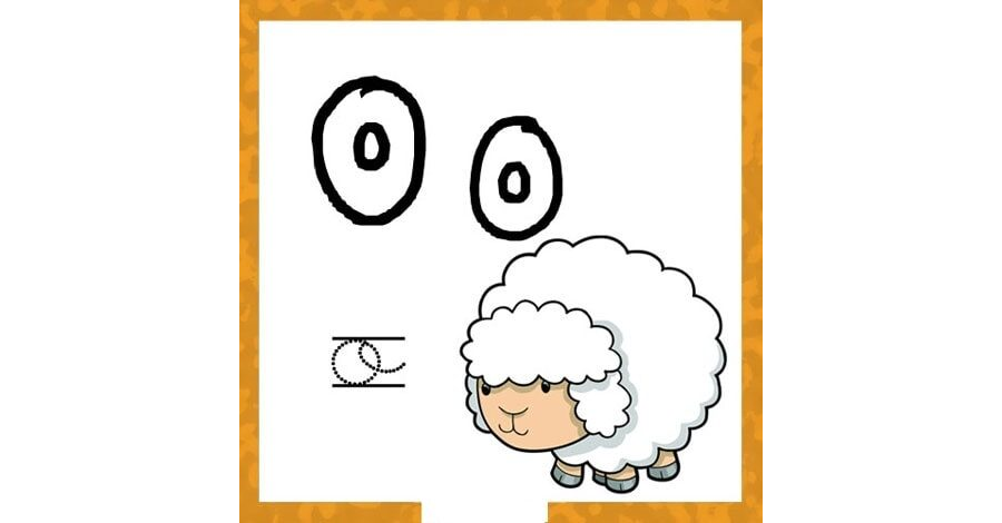 Fichas de la O para colorear 2