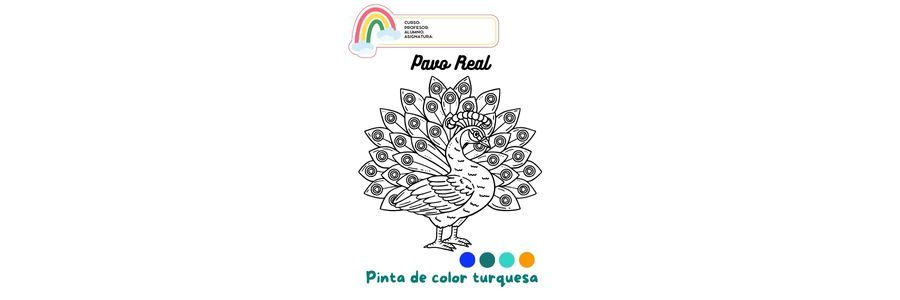 Fichas de color turquesa para colorear 2