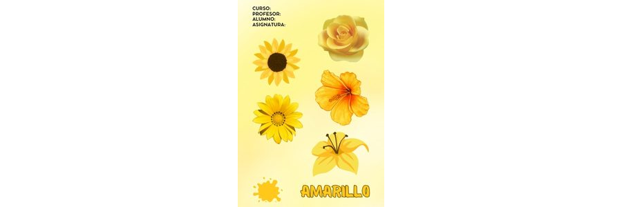 Fichas de color amarillo para imprimir 3