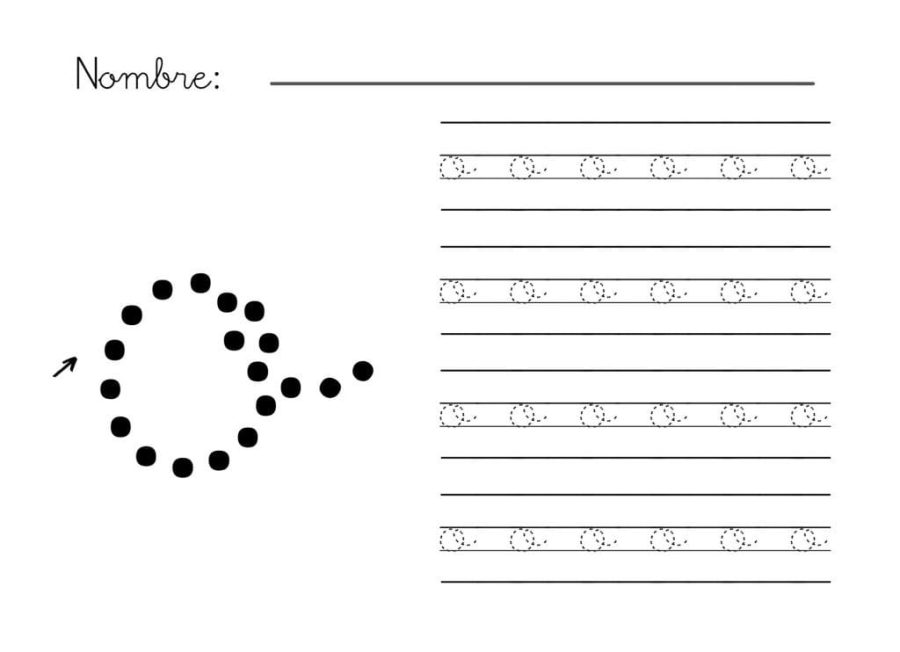 Fichas de la o minúscula 3