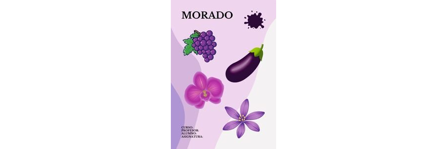 Fichas de color morado para imprimir 1