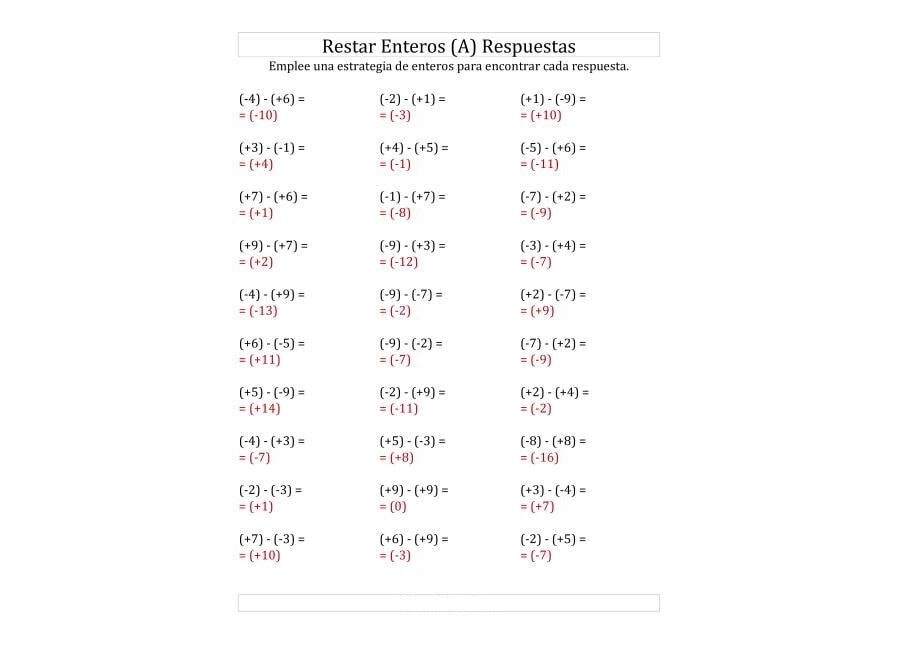 Hojas de ejercicios disponibles y recomendadas 2