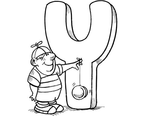 Fichas de la Y para colorear 2