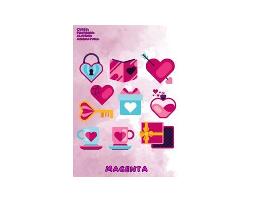 Fichas de color magenta para imprimir 2