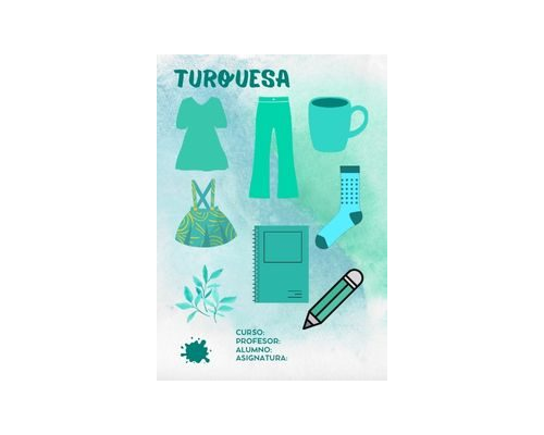 Fichas de color turquesa para imprimir 3