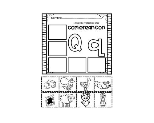 fichas de la Q para imprimir 3