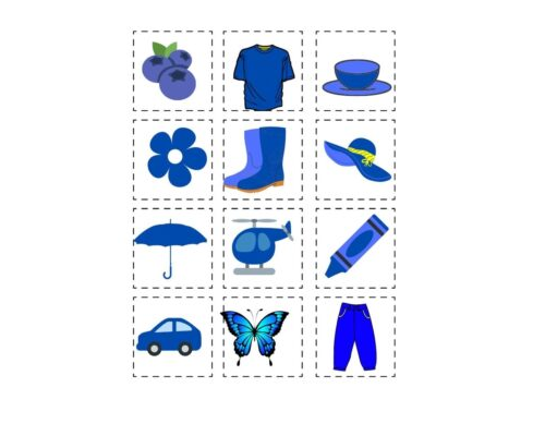 Fichas de color azul