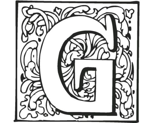 Fichas de la G para colorear 3