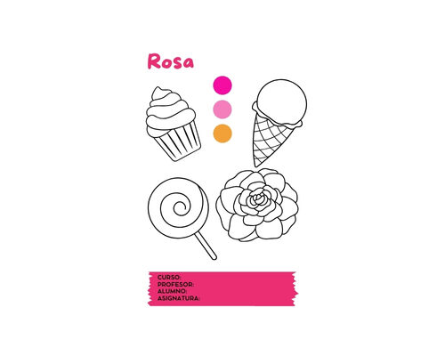 Fichas de color rosa para colorear 3