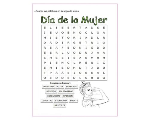 Fichas del dia de la mujer sopa de letras (1)
