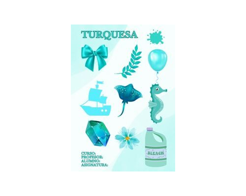 Fichas de color turquesa para imprimir 1