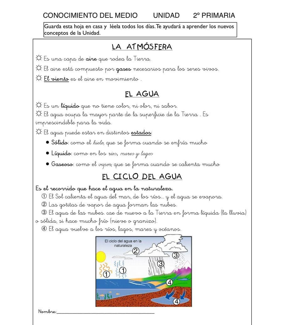 Fichas de colores para ciencias naturales y ciencias sociales 2