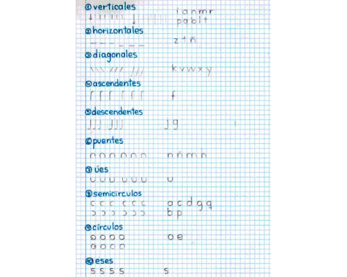 Fichas de caligrafía para adultos