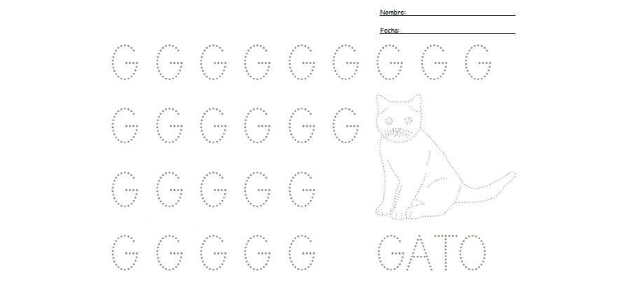 Fichas de la G mayúscula 1