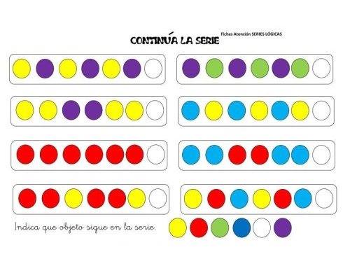 Razonamiento lógico y atención temprana con fichas de colores 2
