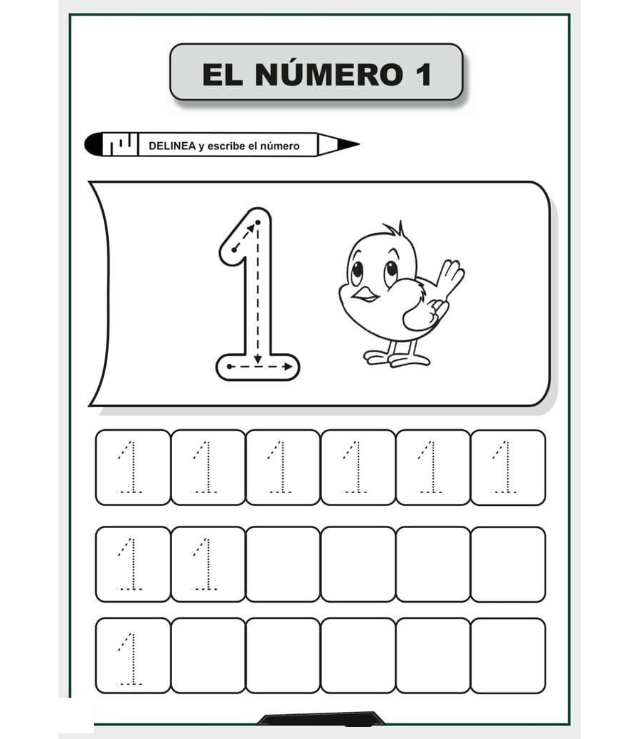 Ejercicios prácticos de escritura y reconocimiento del número 3